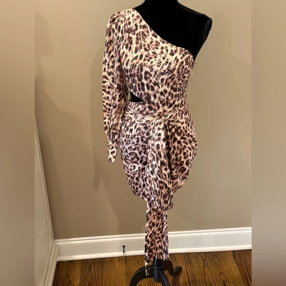 NWT Women’s HELLO MOLLY She’s the Moment leopard mini dress- Size XS/2 - Picture 7 of 10